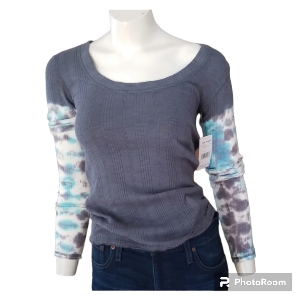 Free People Big Sur Tee in black combo